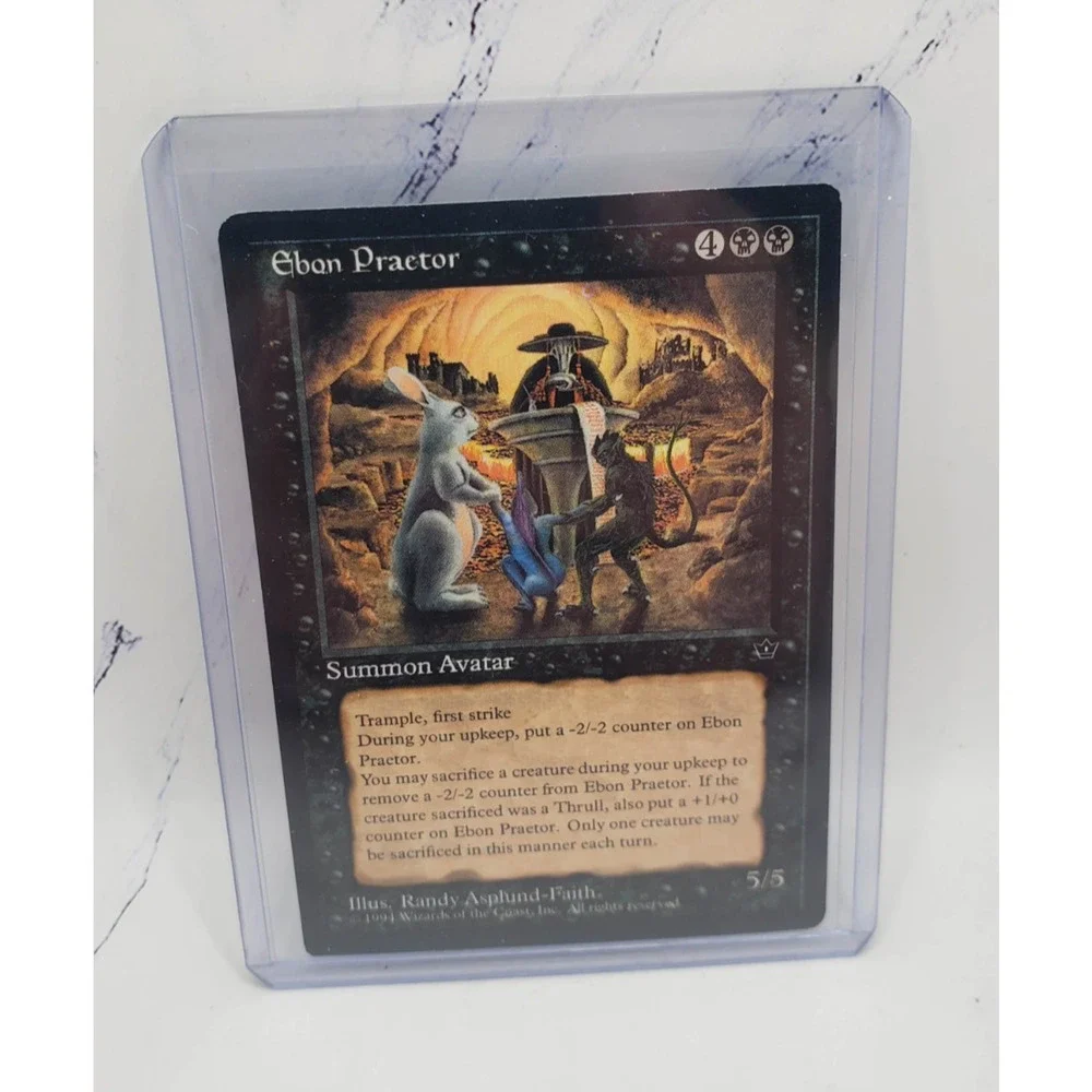 Magic the Gathering Ebon Praetor Fallen Empires Black Creature Card